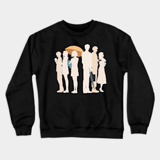 K6 Koikimo It's Too Sick to Call this Love Koi to Yobu ni wa Kimochi Warui Anime Manga Characters Ryo Amakusa Ichika Arima Rio Kai Masuda Arie Silhouette Colored Based Their Skin Color x Animangapoi Crewneck Sweatshirt